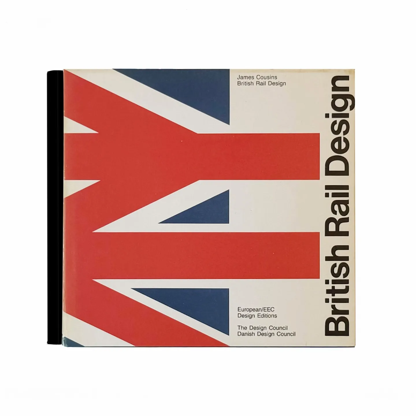 Cover of British Rail Design, 1986, showing the British Rail double-arrow symbol built from a Union Jack.